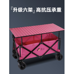 露營野餐車脆皮烤腸小推車夜市擺攤車手推餐車壽司三明治擺攤車