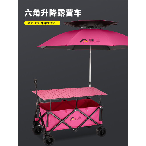 露營野餐車脆皮烤腸小推車夜市擺攤車手推餐車壽司三明治擺攤車