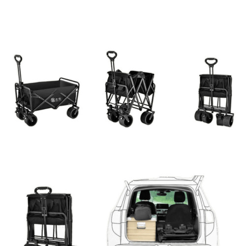 露營車戶外旅行營地車可折疊手推車野餐車野營拖車快遞擺攤小拉車