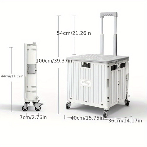 1PC Collapsible Trolley, Folded Portable Lightweight Cart65