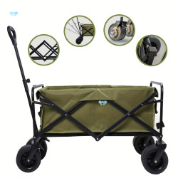 Extra Large 120L Heavy Duty Collapsible Wagon Cart 350lbs