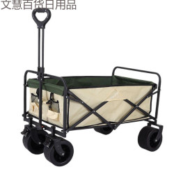 升降露營推車營地拖車戶外可折疊超大野營手拉車野餐車擺攤小推車