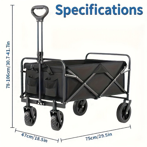 Heavy Duty Folding Trolley with 360° all Terrain Wheels