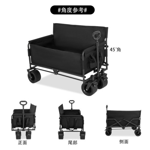 露營四輪野餐車新款可坐營地車擺地攤露營車旅行加桌面釣魚拉車