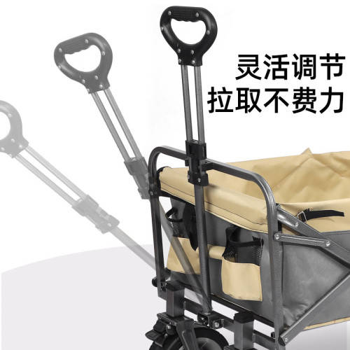 戶外露營車手推野餐車可攜式可折疊拉桿推車超市購物買菜釣魚遛娃
