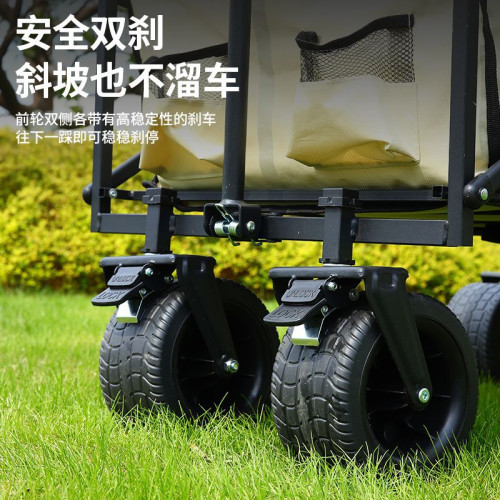 小推車手野營擺攤折疊推車拖車超大露營車野餐車營地車戶外拉桿可