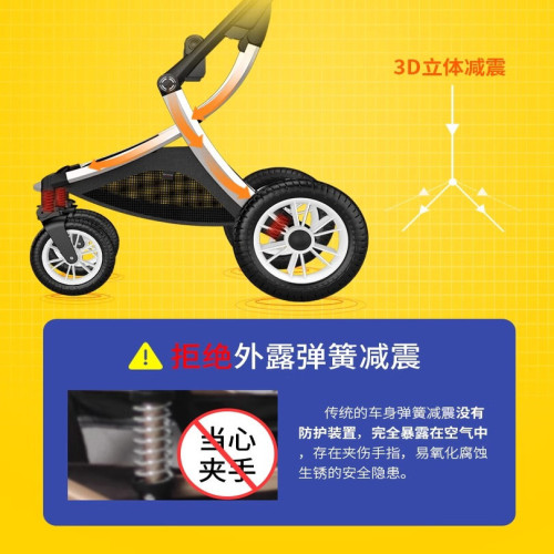 德國2026新款智愛家高景觀嬰兒推車可坐可躺輕便折疊雙向減震
