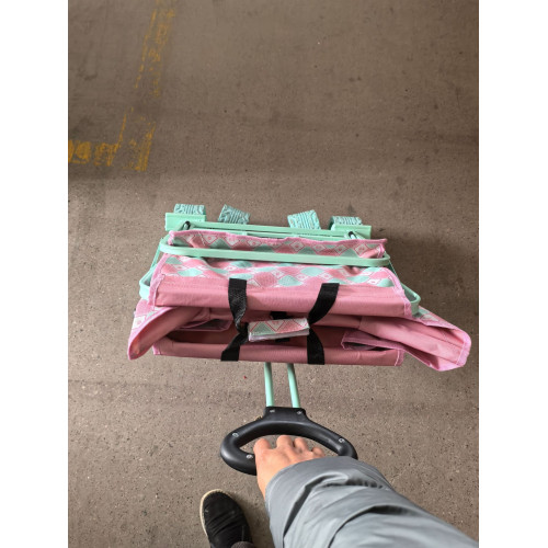 戶外露營折疊推車可攜式兒童可躺營地車迷你購物手拉車少女心擺攤專