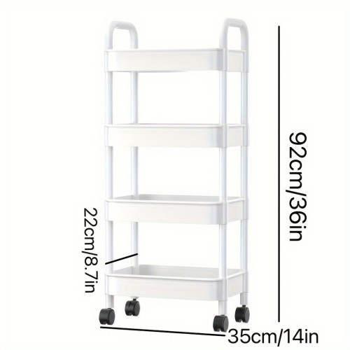 5 layer Handcart Storage Rack 3/4/5 Tier Rolling Utility