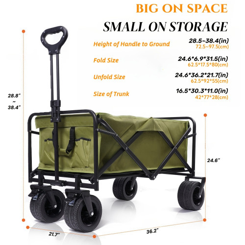 Z 22281 Foldable camping cart 折疊露營小推車新款歐美
