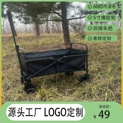 戶外推車露營車可折疊營地車兒童可躺戶外可後開拖車擺攤車野餐車
