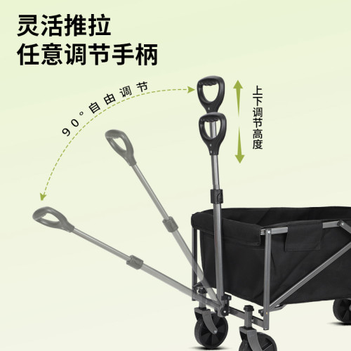 網紅折疊擺攤車 景區牛津布加固露營推車 可攜式折疊戶外野餐小推車