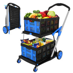 2 Tier Utility Cart 2 Tier Multifunctional Utility Cart