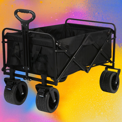 1PC Heavy Duty Folding Wagon with 550lbs Weight Capacity,