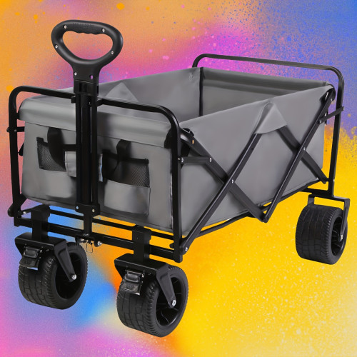 1PC Heavy Duty Folding Wagon with 550lbs Weight Capacity,
