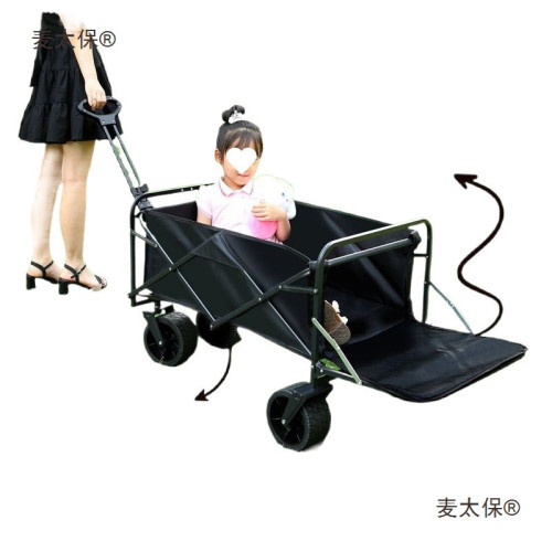 推車擺攤小推車拖鬥戶外營地露營拖車野餐拉車可折疊野營購麥太保