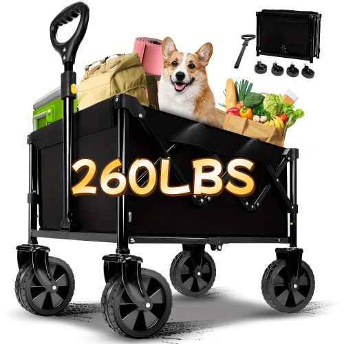 Durable Collapsible Wagon Durable Steel Frame Large