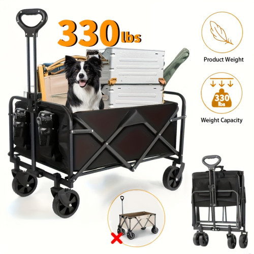 Large Capacity All Terrain Cart Folding Cart, Heavy Duty
