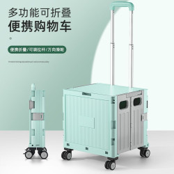 家用拉車戶外野營春遊可攜式輕便可折疊小推車擺地攤取快遞拉貨