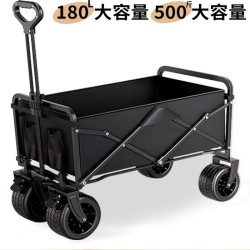 戶外露營車推車營地拖車可折疊擺攤小推車手拉旅行野營野餐手推車