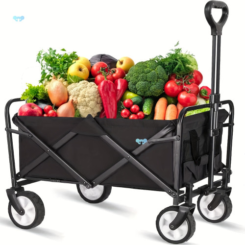 Extra Thick Steel Frame Heavy Duty Folding Camping Cart
