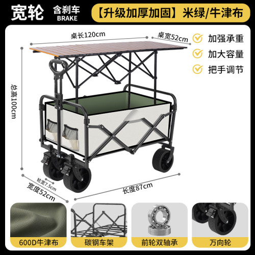 2025新款戶外露營推車可折疊手推野餐車營地車小拉車露營車野營車