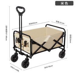 戶外露營營地車戶外擺攤折疊推車野營拖車可攜式野餐車買菜小拉車