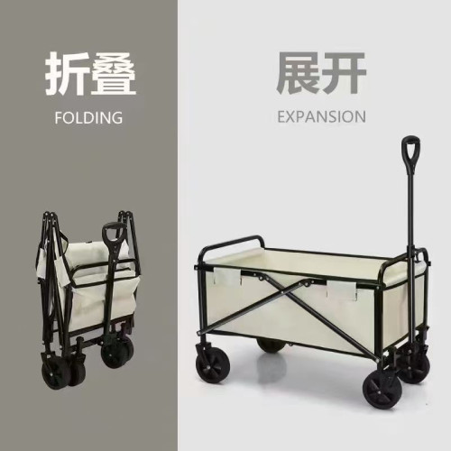 新款可攜式折疊戶外露營車擺攤推車野餐露營車金屬營地拖車旅行