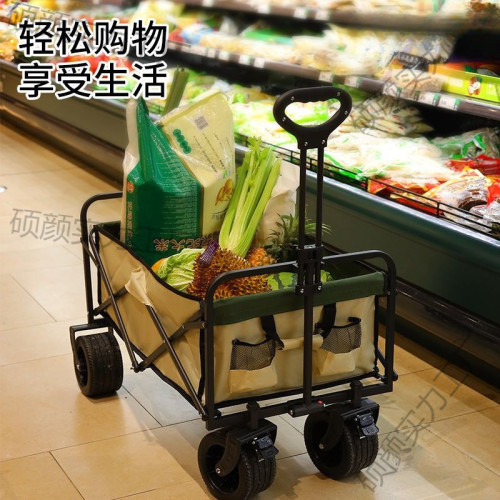 露營車擺攤地攤小推車拉貨專用可折疊手推車戶外野餐車家用運動用