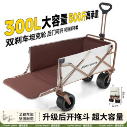 戶外大號露營折疊推車兒童小拖車野餐營地車輕便旅行快遞購物
