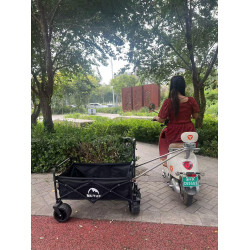 露營車拖車桿電動車摩托車拖車連接桿牽引戶外釣魚擺攤小推車拉桿