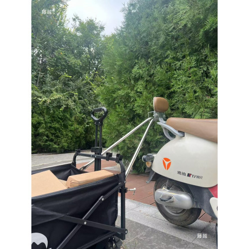 露營車拖車桿電動車摩托車拖車連接桿牽引戶外釣魚擺攤小推車拉桿