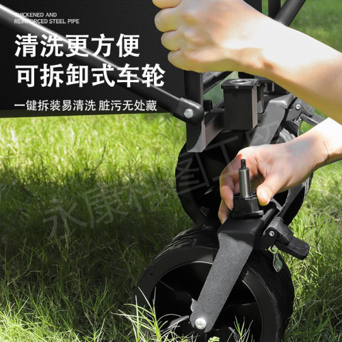 專用可拆卸輪戶外可折疊營地車露營車野餐車快遞車擺攤神器