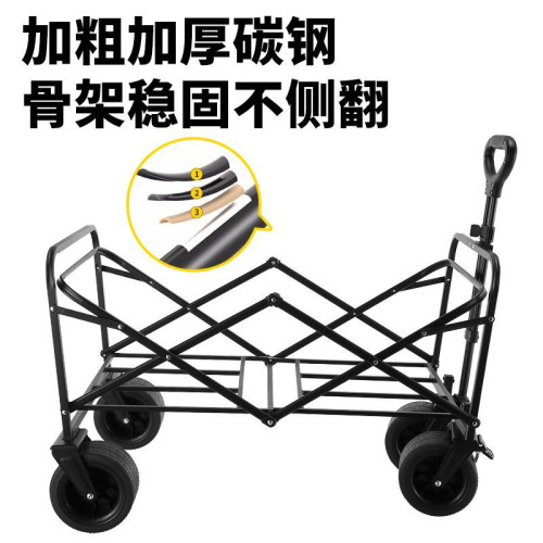 露營推車營地拖車可折疊戶外旅行購物手推野餐小拉車野營手拉車