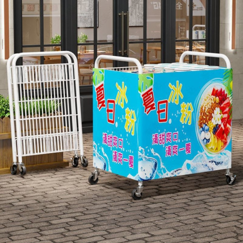 戶外折疊擺攤小推車可折疊夜市地攤專用手推移動貨架可攜式小吃出攤