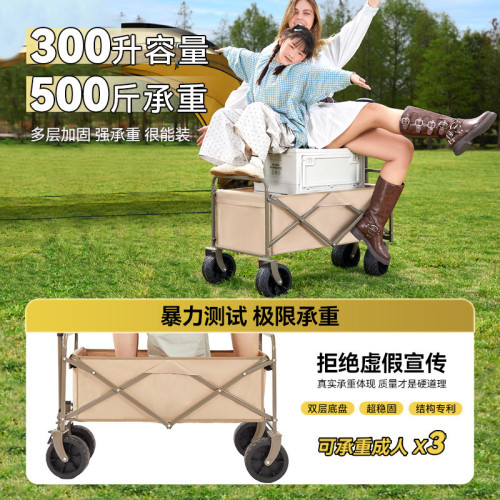 戶外野餐露營車可攜式擺攤專用萬能手推車可折疊營地車大號小推車