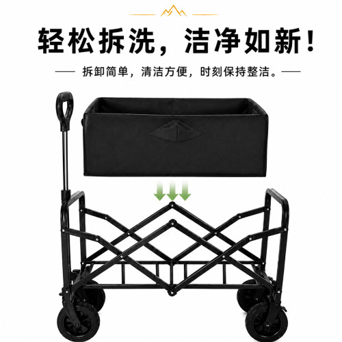 新款戶外露營兒童擺攤折疊露營車可攜式野營老人大號可躺小推車