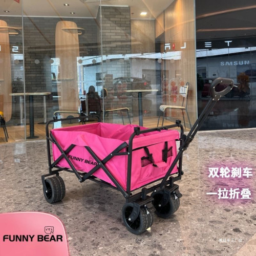 網紅折疊擺攤車露營推車擺地攤小推車可升降折疊桌子戶外野餐車