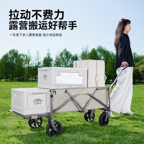 露營推車戶外營地拖車可折疊家用購物快遞拉貨車擺攤手拉車野營