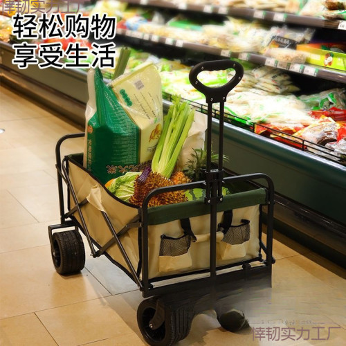升降露營推車營地拖車戶外可折疊超大野營手拉車野餐車擺攤小推車