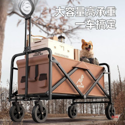 戶外露營車可折疊可攜式手推車野營小拖車營地旅行車地攤野餐小拉車
