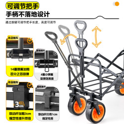 戶外露營車大容量可折疊露營推車家用可攜式買菜拉快遞可攜式