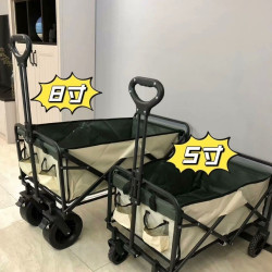 露營推車野餐小拉車戶外營地車可折疊手推可升降擺攤車帶娃車