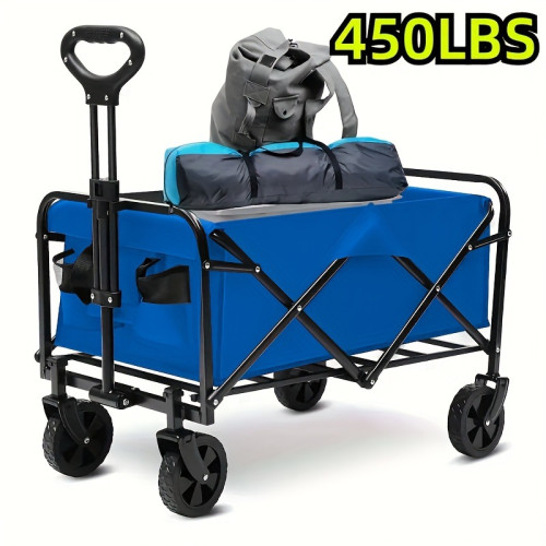 Heavy Duty Folding Garden Cart with 360° All Terrain