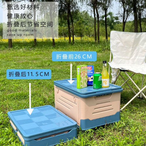 擺攤戶外露營加厚大可折疊帶輪子拉桿側開噹桌子車用儲物箱小推車
