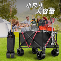 聚攏款型戶外露營車可折疊推車大號營地車野餐拖車手拉擺攤小推車