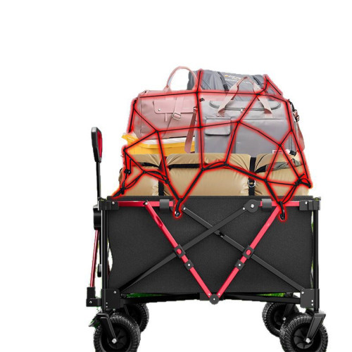 聚攏款型戶外露營車可折疊推車大號營地車野餐拖車手拉擺攤小推車