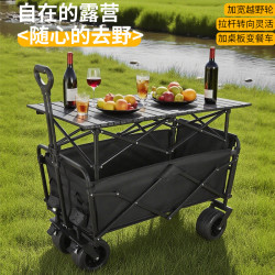 擺攤桌子路邊攤可折疊萬能小推車可升降折疊桌子戶外野餐車露營車