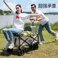 【10寸露營車】露營推車可折疊戶外小推車野餐車營地拖車拉桿拉車