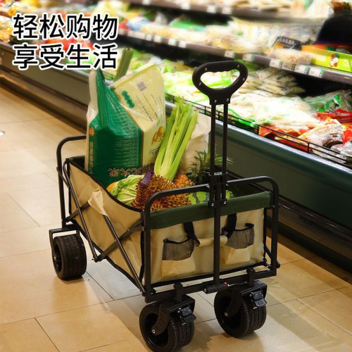 露營車擺攤地攤小推車拉貨專用可折疊手推車戶外野餐車家用手拉車